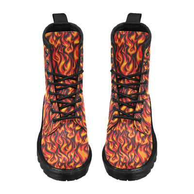 Flame Fire Print Pattern Women's Boots