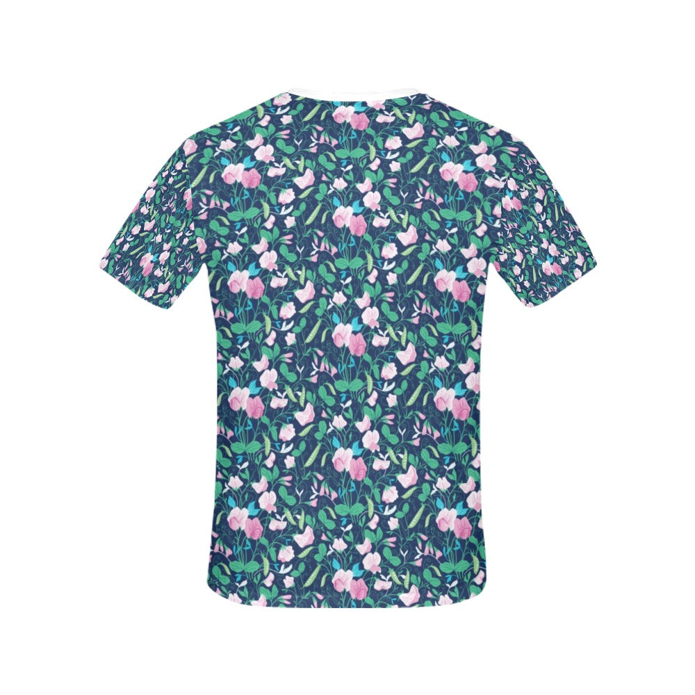 Sweet Pea Print Design LKS303 Women's  T-shirt