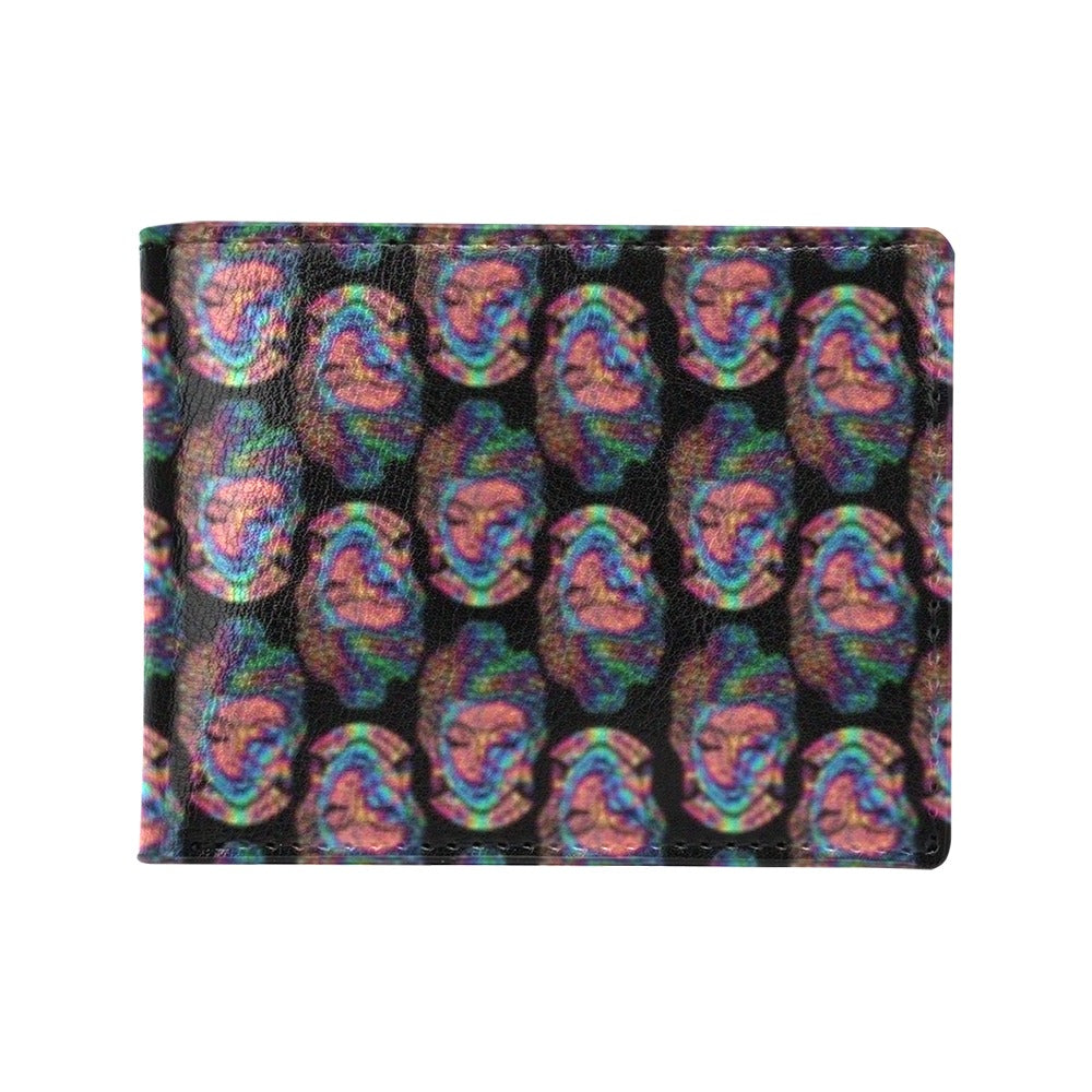 Buddha Head Colorful Print Men's ID Card Wallet