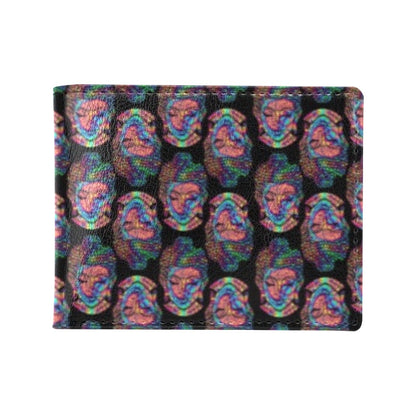 Buddha Head Colorful Print Men's ID Card Wallet