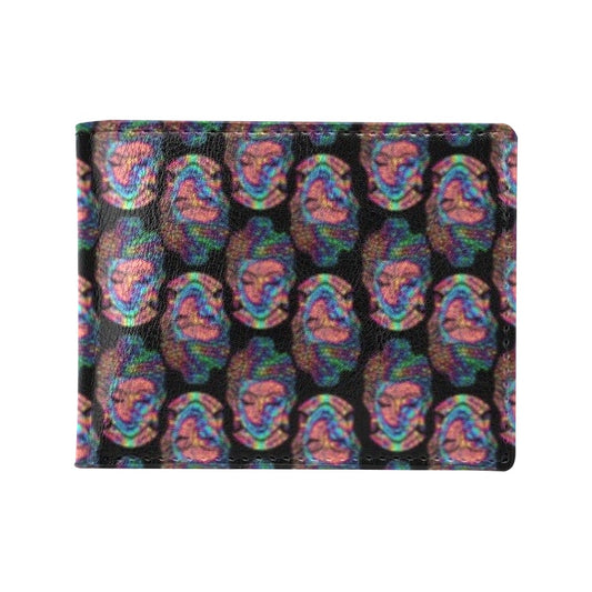 Buddha Head Colorful Print Men's ID Card Wallet