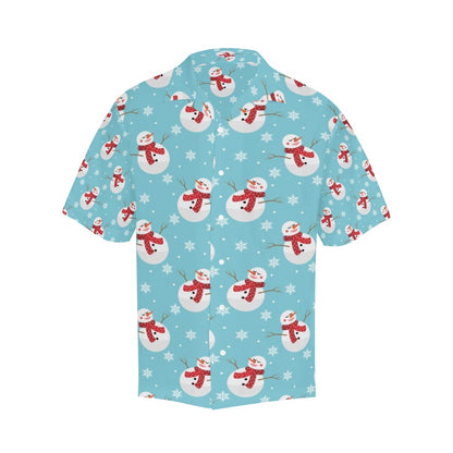 Snowman Print Design LKS304 Men's Hawaiian Shirt