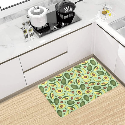 Avocado Pattern Print Design AC01 Kitchen Mat