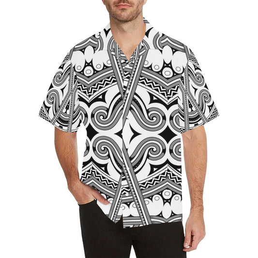Samoan Pattern Print Design LKS302 Men's Hawaiian Shirt