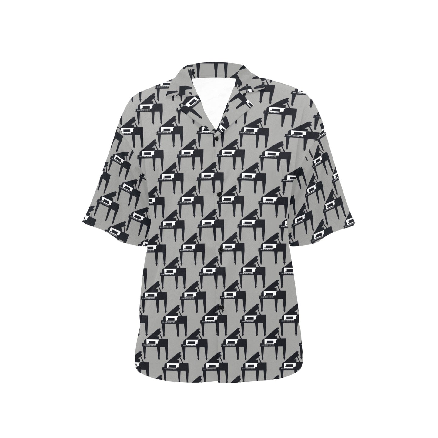 Piano Print Design LKS404 Women's Hawaiian Shirt