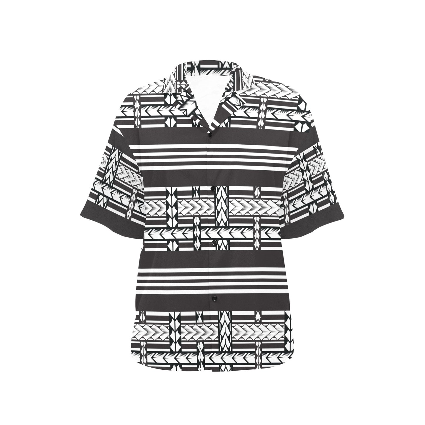 Samoan Tattoo Print Design LKS304 Women's Hawaiian Shirt
