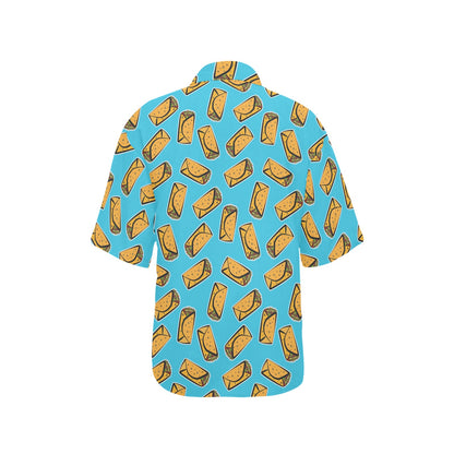Burrito Print Design LKS301 Women's Hawaiian Shirt