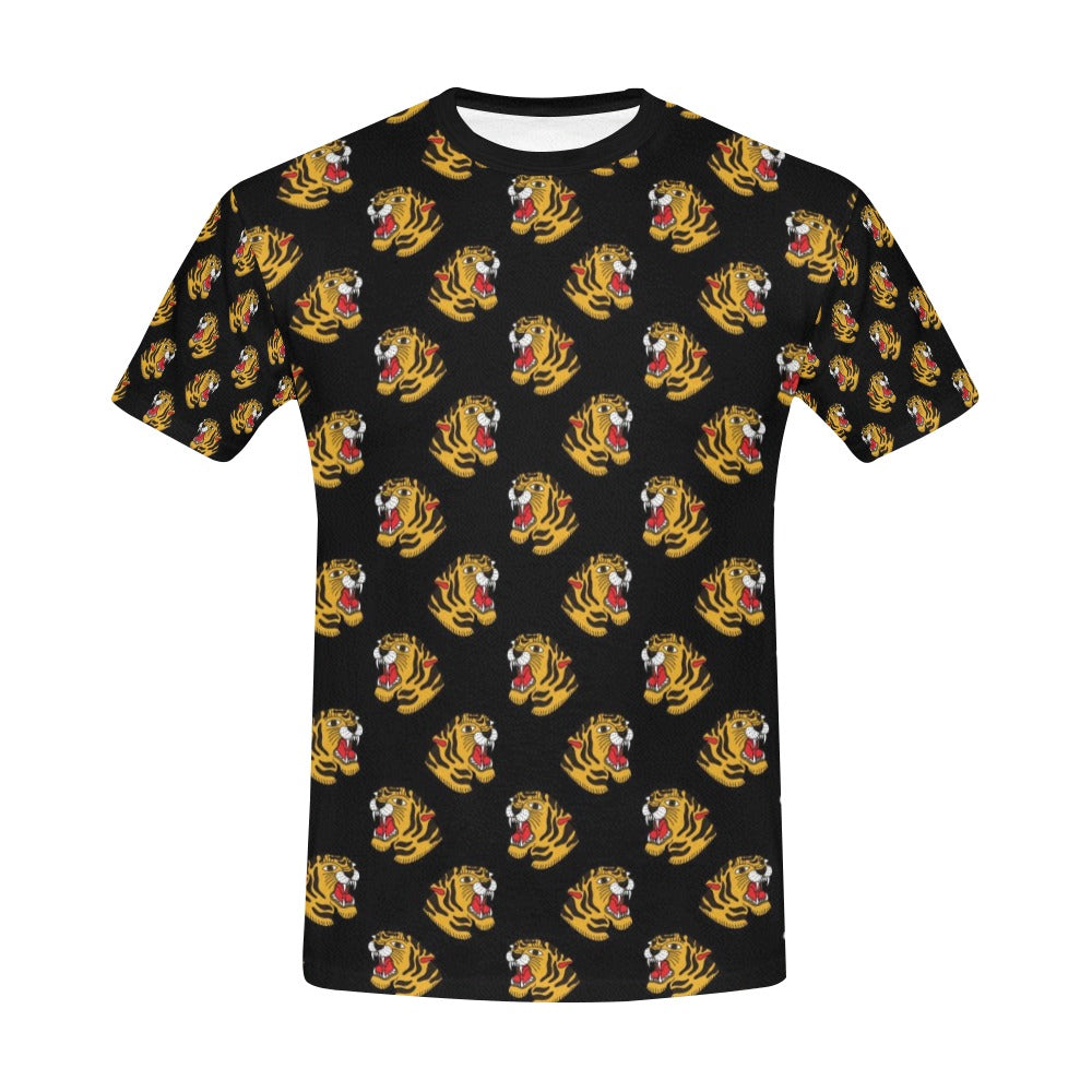 Tiger Head Print Design LKS306 Men's All Over Print T-shirt