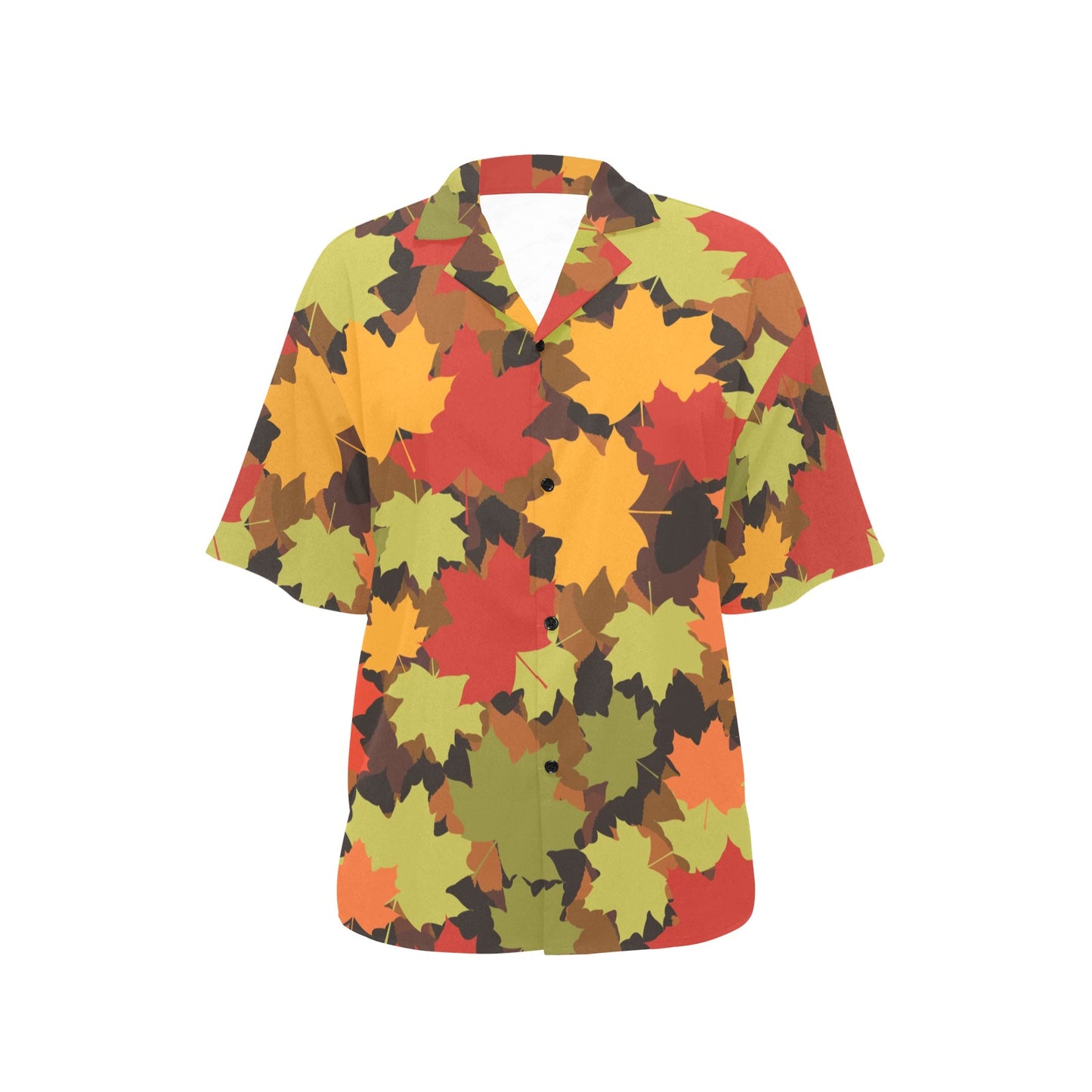 Maple Leaf Pattern Print Design 05 Women's Hawaiian Shirt