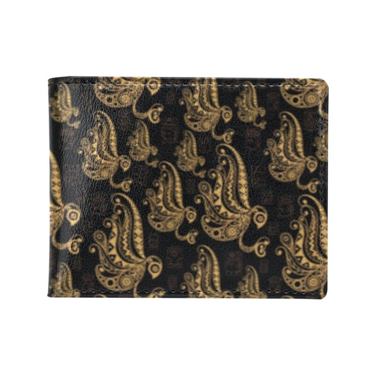 Owl Tribal Polynesian Design Print Men's ID Card Wallet