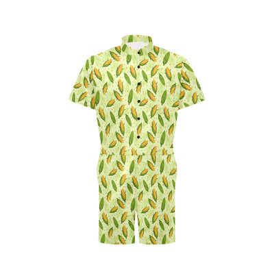 Agricultural Fresh Corn cob Print Pattern Men's Romper