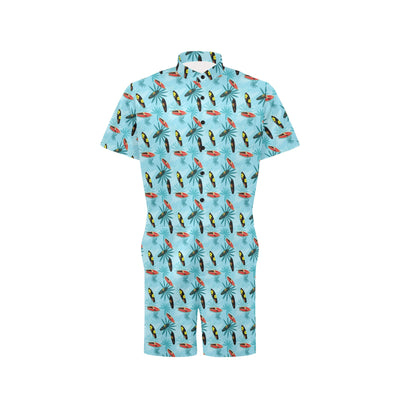 Surfboard Themed Pattern Men's Romper