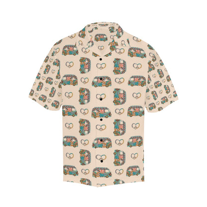 Hippie Van Peace Print Design LKS303 Men's Hawaiian Shirt