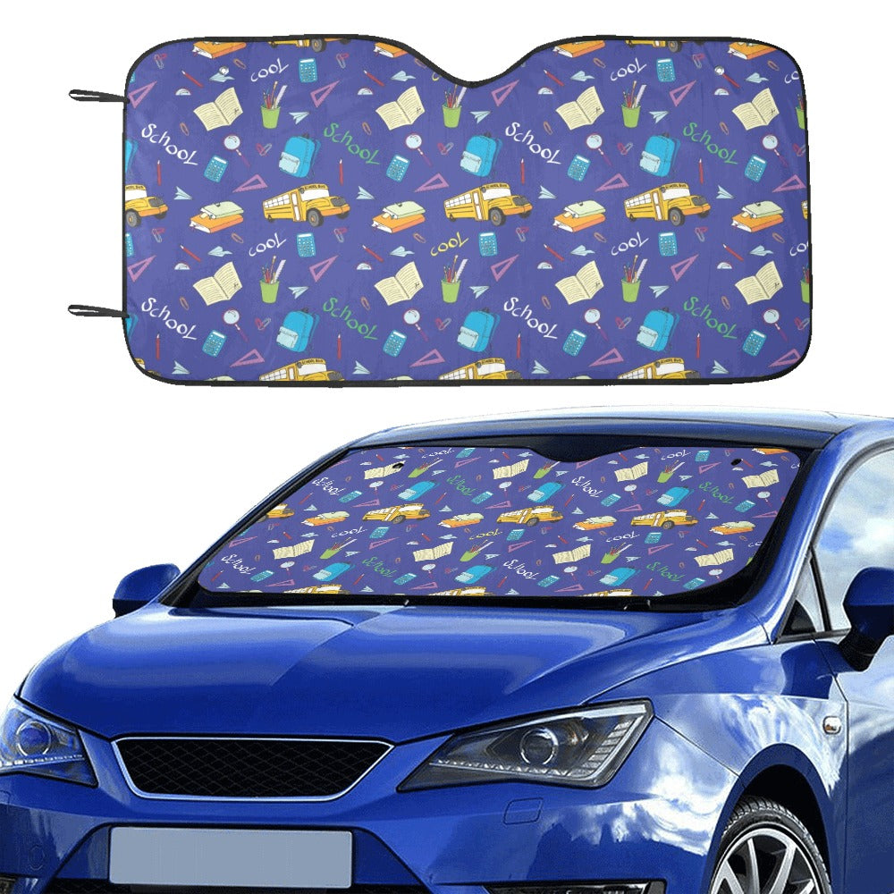School Bus Print Design LKS307 Car front Windshield Sun Shade