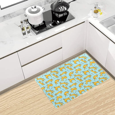 Dachshund Pattern Print Design 08 Kitchen Mat