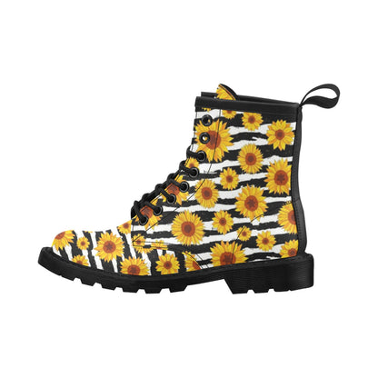 Sunflower Pattern Print Design SF010 Women's Boots