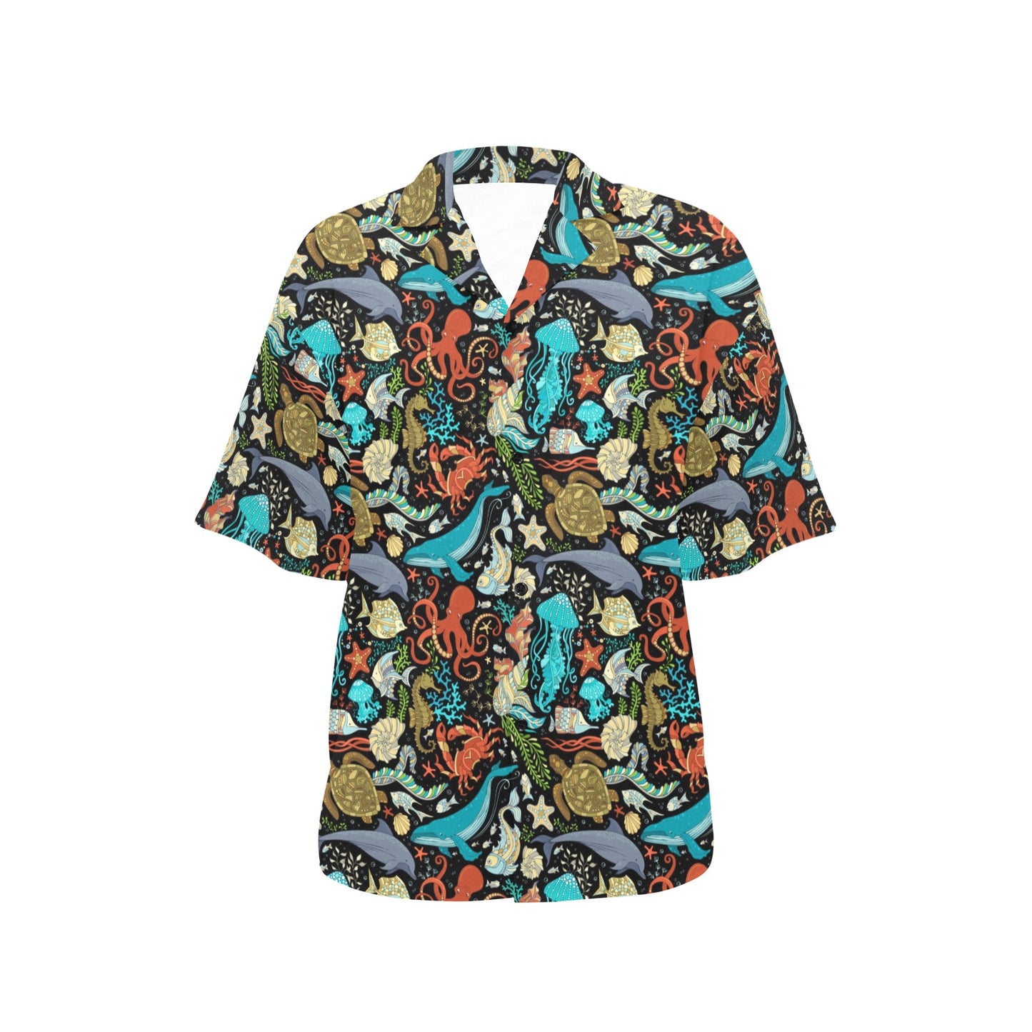 Underwater Animal Print Design LKS301 Women's Hawaiian Shirt