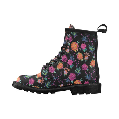 Marigold Pattern Print Design MR02 Women's Boots