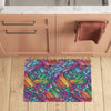 Feather Multicolor Design Print Kitchen Mat