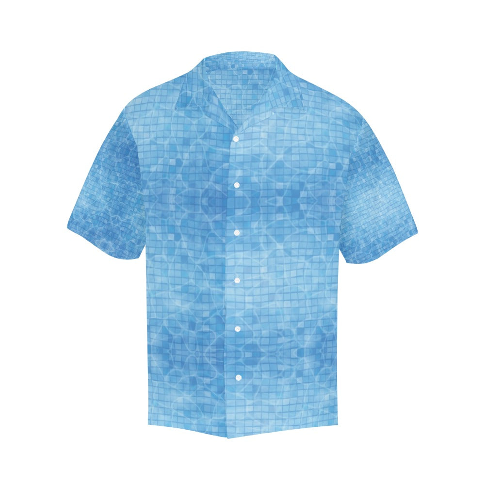 Swimming Pool Print Design LKS302 Men's Hawaiian Shirt