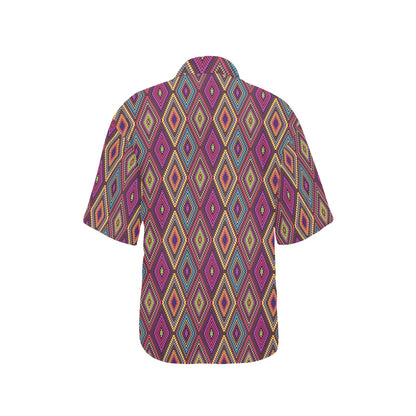 Southwestern Print Women's Hawaiian Shirt
