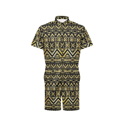 Gold Aztec Tribal Men's Romper