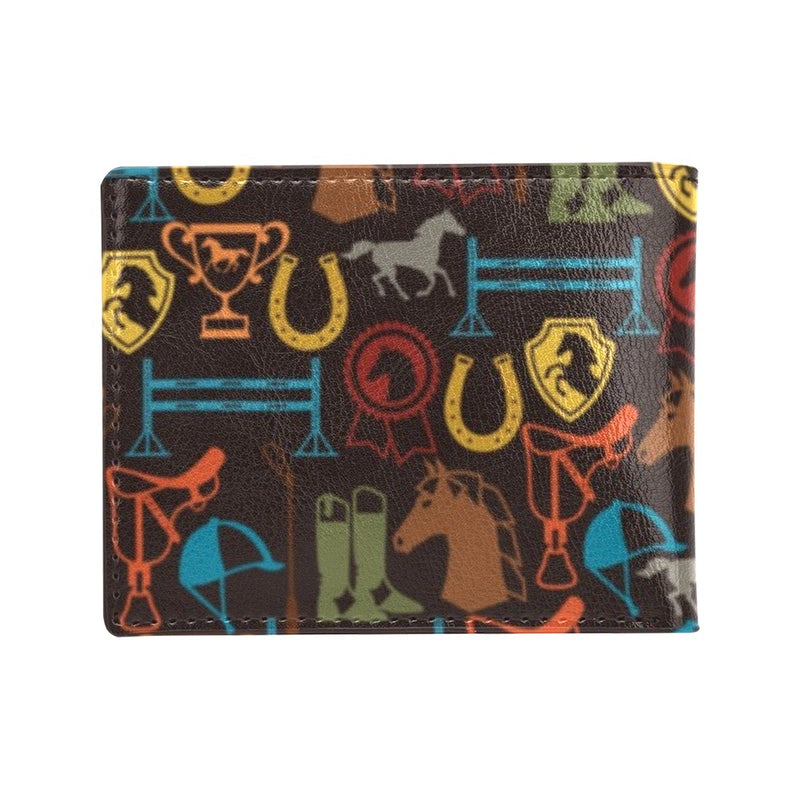 Equestrian Equipment Horse Colorful Men's ID Card Wallet