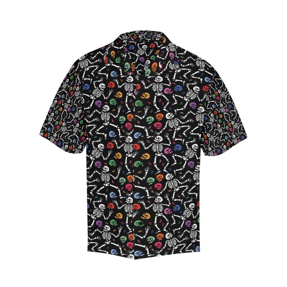 Skeleton Print Design LKS307 Men's Hawaiian Shirt
