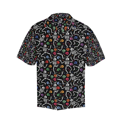 Skeleton Print Design LKS307 Men's Hawaiian Shirt