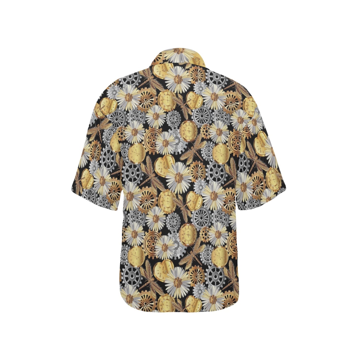 Steampunk Dragonfly Print Design LKS302 Women's Hawaiian Shirt