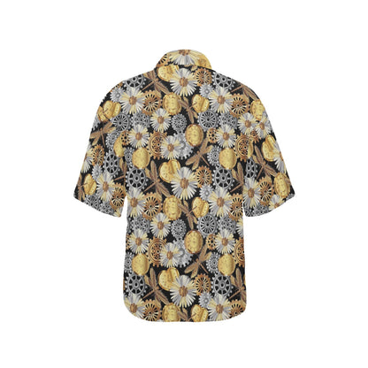 Steampunk Dragonfly Print Design LKS302 Women's Hawaiian Shirt