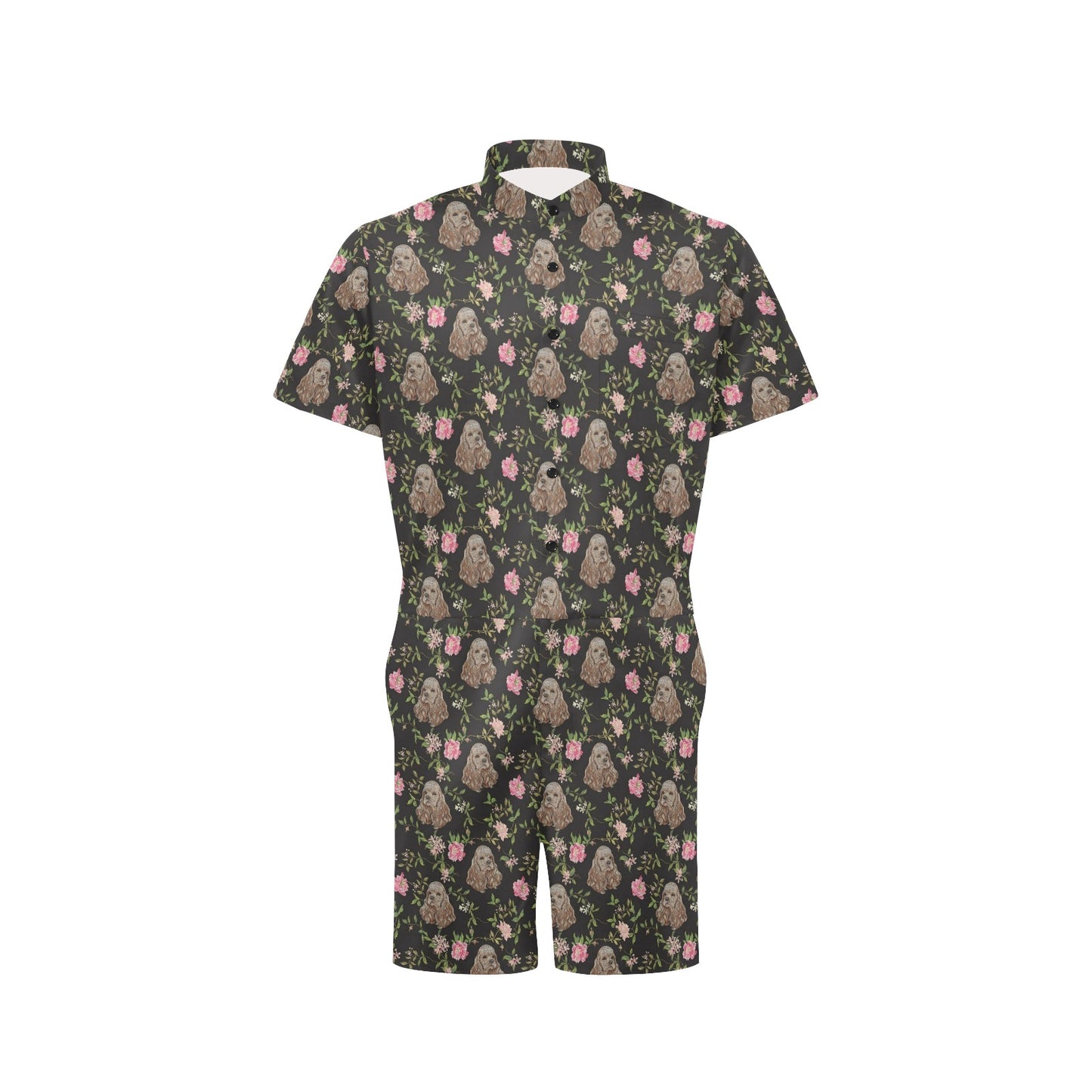 Cocker Pattern Print Design 03 Men's Romper