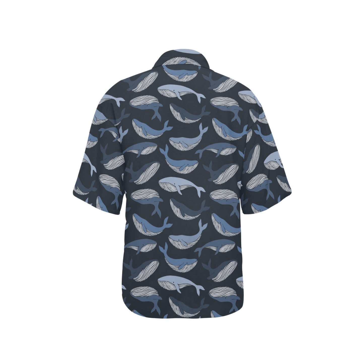 Whale Print Design LKS301 Women's Hawaiian Shirt