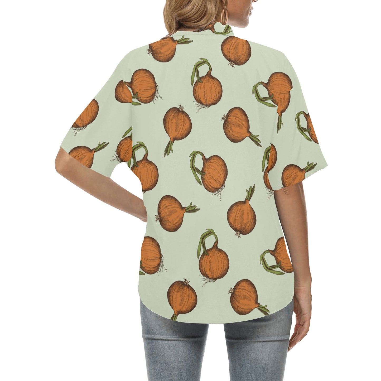 Onion Pattern Print Design A05 Women's Hawaiian Shirt