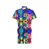 Tie Dye Rainbow Design Print Men's Romper