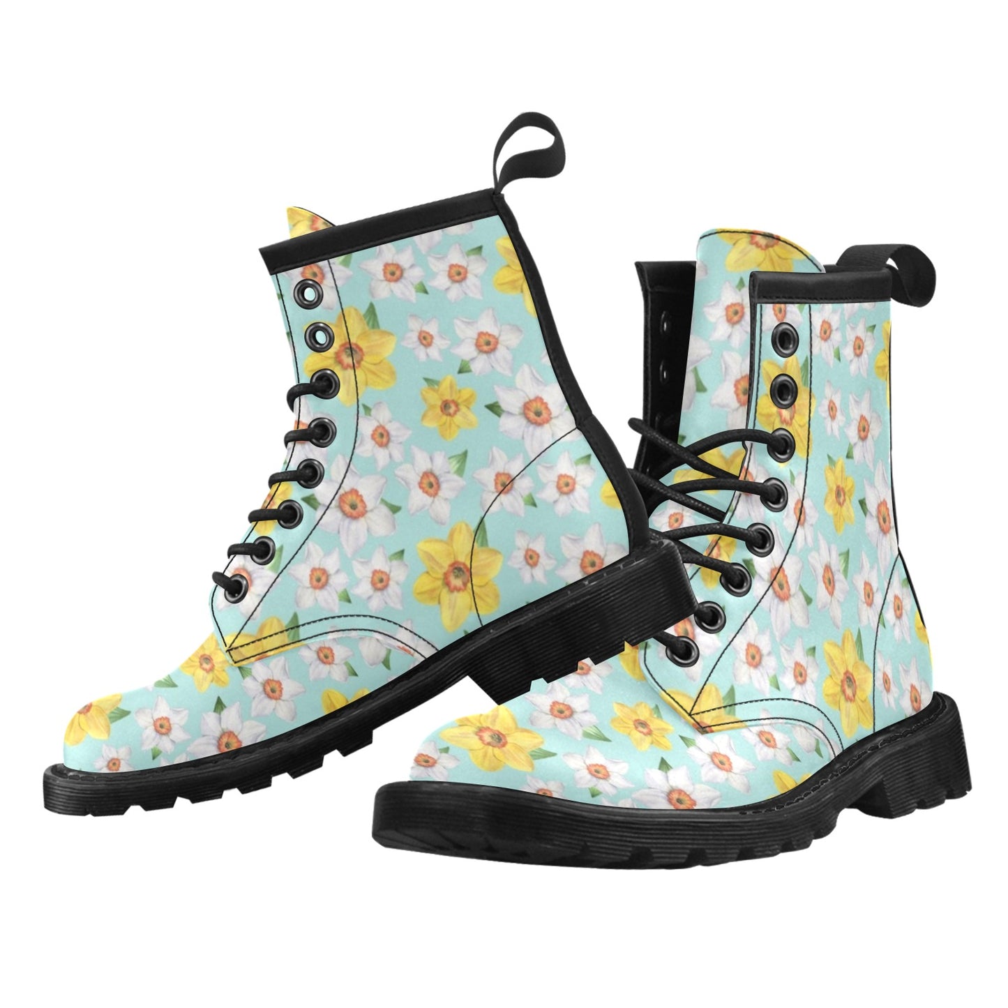 Daffodils Pattern Print Design DF07 Women's Boots