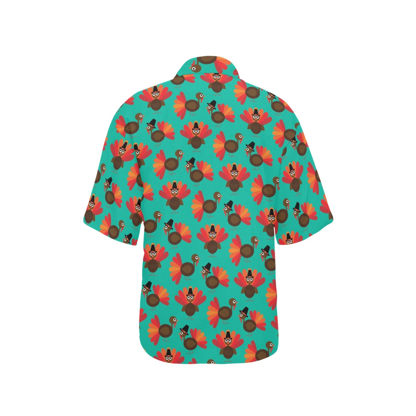 Turkey Print Design LKS402 Women's Hawaiian Shirt