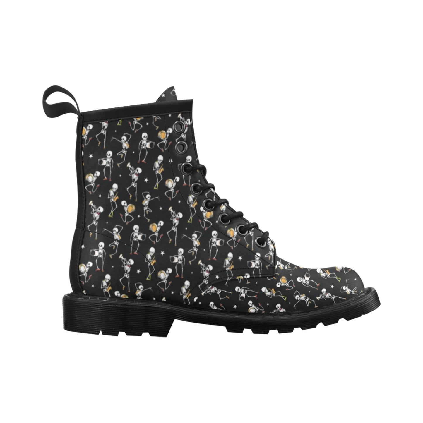 Skeleton Dance Print Women's Boots