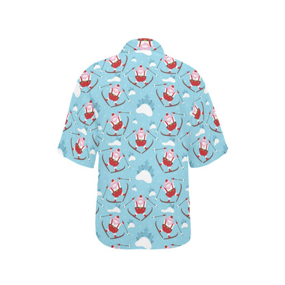 Ski Print Design LKS309 Women's Hawaiian Shirt