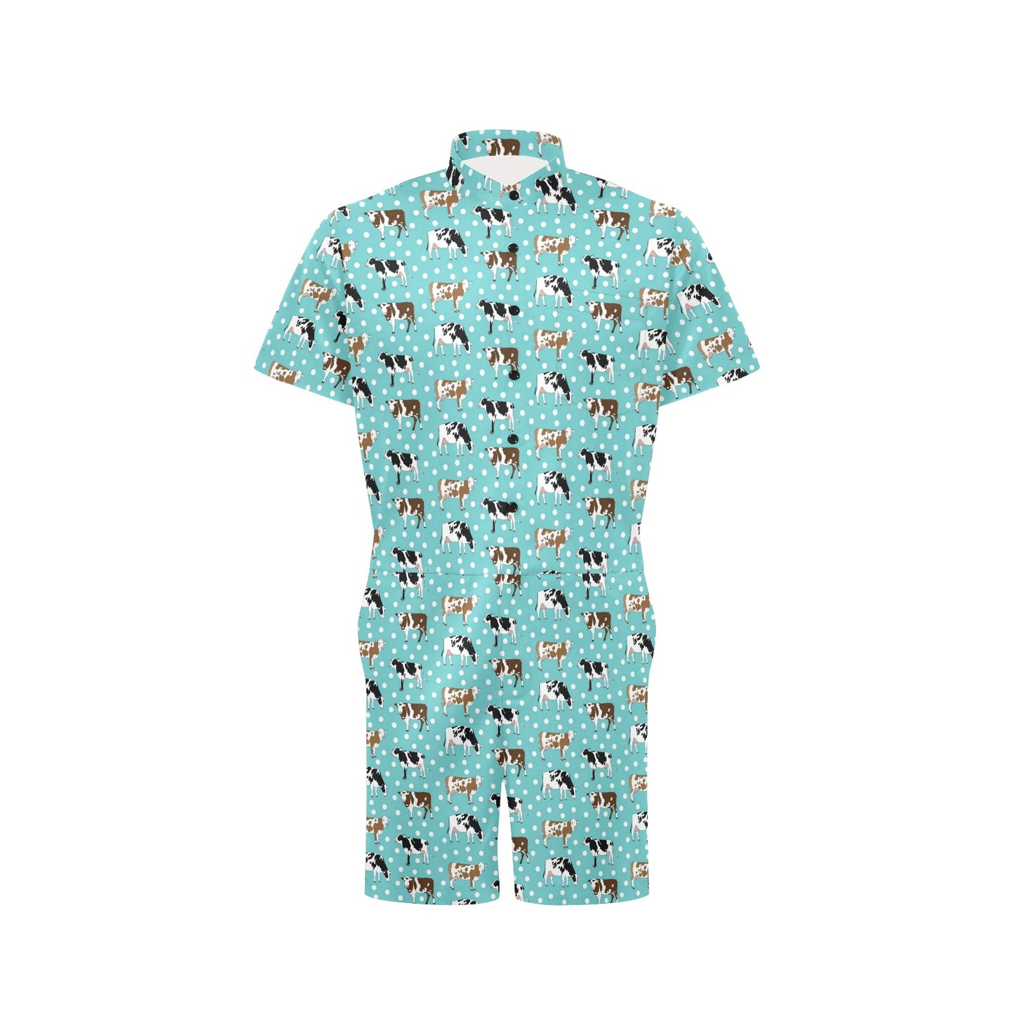 Cattle Print Design LKS405 Men's Romper