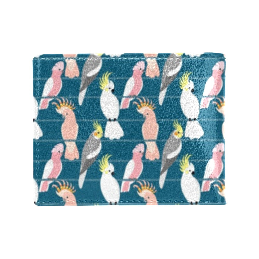 Cockatoo Print Design LKS401 Men's ID Card Wallet