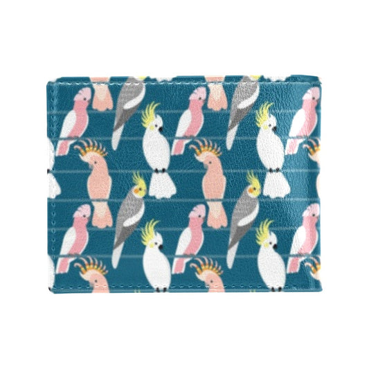 Cockatoo Print Design LKS401 Men's ID Card Wallet