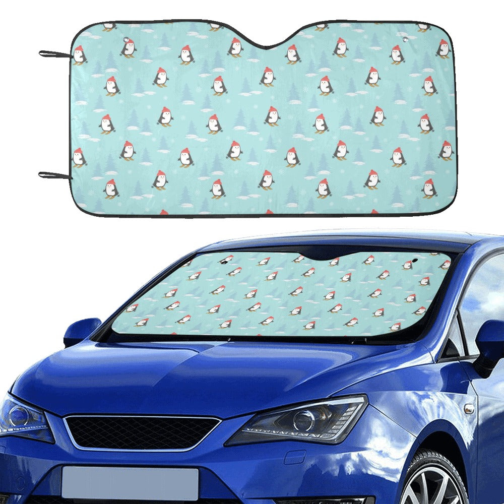 Ski Penguin Print Design LKS304 Car front Windshield Sun Shade
