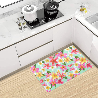 Plumeria Pattern Print Design PM014 Kitchen Mat