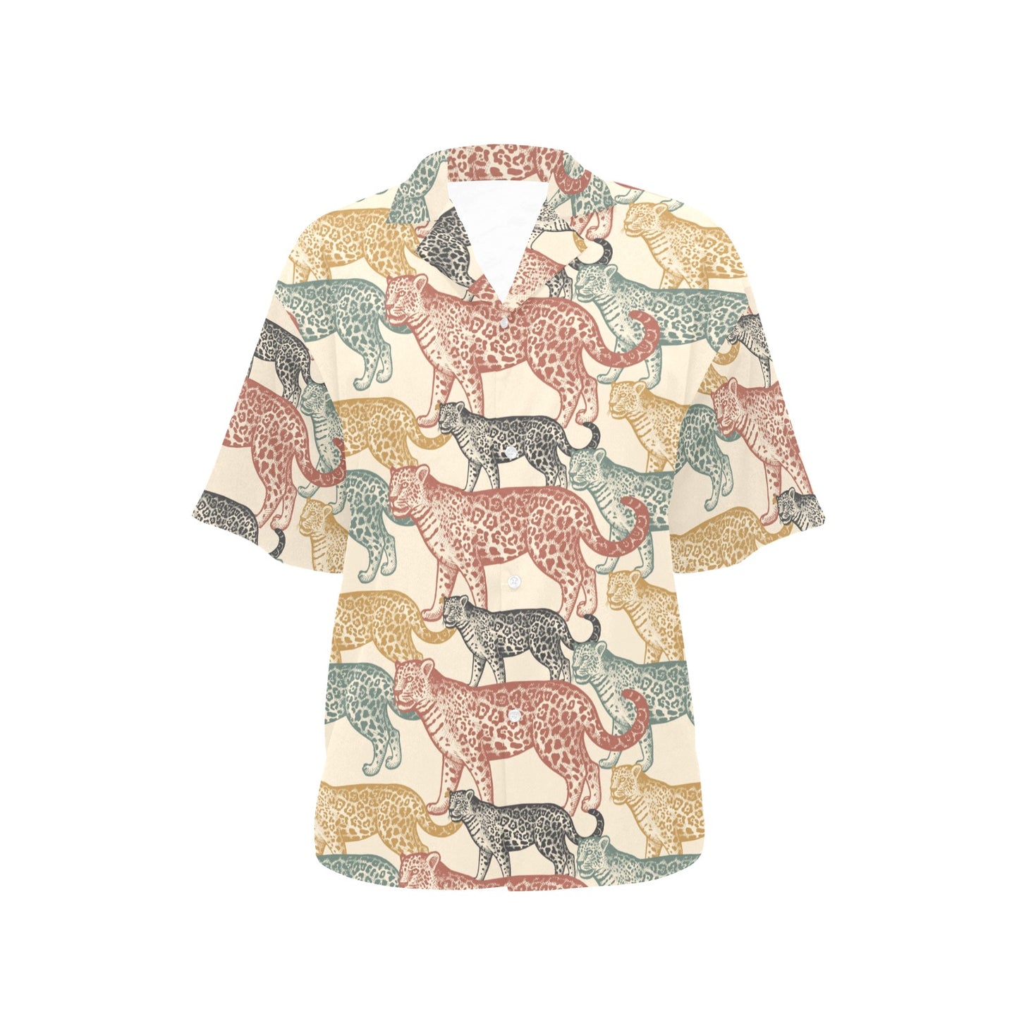 Jaguar Pattern Print Design 01 Women's Hawaiian Shirt