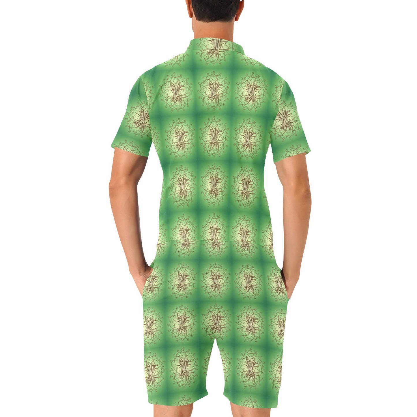 Celtic Pattern Print Design 05 Men's Romper