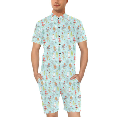 Ski Fox Cute Print Design LKS303 Men's Romper