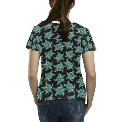 Sea Turtle Print Design LKS302 Women's  T-shirt