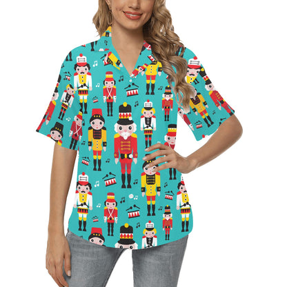 Nutcracker Pattern Print Design A03 Women's Hawaiian Shirt