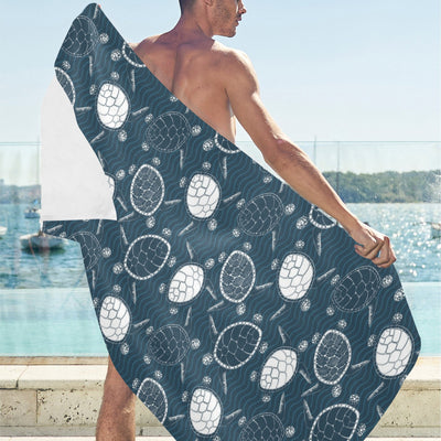 Sea Turtle Print Design LKS3015 Beach Towel 32" x 71"